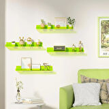  Duvar Raf (Neon Yeşil 40cm x 10cm)