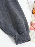 Deniz Biyolojisi Balina Katili Baskılı Kapüşonlu Üstler Kadın Temel Gevşek Sweatshirtler Kışl
