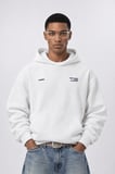 Erkek notbasic Baskılı Oversize Hoodie Ekru