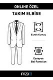 Gabardin Kırlangıç Yaka Astarlı 6 Drop Slim Fit Dar Kesim Takım Elbise 1001229011 Siyah