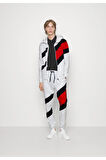 Colobloked Hoody Renkli Fermuarlı Sweatshirt
