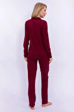Kadın Klasik Regular Önden Düğmeli Pijama Takımı L1.PC.004.12.K15