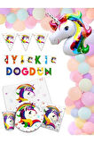 Çıtıpıtıstore Unicorn Konseptli Doğum Günü Seti Kız Çocuk Doğum Günü Balon Seti