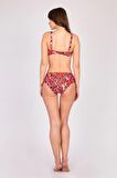 Leopar Desenli Toparlayıcı Bikini Takımı