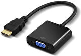 Lunatic 8744 Dijital HDMI to VGA Görüntü Çevirici Aparat Siyah HDMI Çıkışlı Bilgisayarların Görüntüsünü VGA Girişli Monitör, Projeksiyon vb Görüntü Cihazlarına Aktarır, Çevirir.