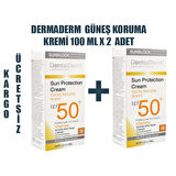 DERMADERM GÜNEŞ KORUYUCU SPF 50 GÜNEŞ KREMİ 2 ADET