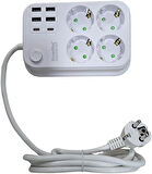 Lunatic Showmax Serisi SH-2946 Termal Akım Korumalı Priz 2 MT (4 Priz + 4 Usb + 2 Type-c)