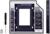 Lunatic 1647 9,5 mm 2,5 inç SSD HDD Sabit Disk İçin Sürücü Sata 3 (Dizüstü Bilgisayar) Sabit Sürücü Çerçevesi SSD veya SATA Diskinizi Harddisk Yuvasına Takıp, Bu Cihaz da DVD/CD okuyucusuna Takılır