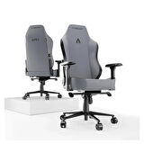 Cybeart Apex Series – X11 Gray Edition PU Deri Bel Destekli 4D Hafızalı Yastık Oyuncu Koltuğu