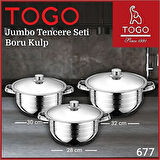 TOGO 677 JUMBO TENCERE SETİ BOTU KULP 28-30-32