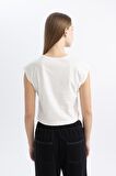 DeFacto Coool Loose Fit Bisiklet Yaka Basic Düz Atlet C5338AX24SMWT32