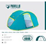Bestway Pavillo Otomatik 4 Kişilik Kamp Çadırı Coolmount Kolay Kurulum 210X240X100