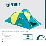 Bestway Pavillo Otomatik 2 Kişilik Kamp Çadırı Coolquick Kolay Kurulum 200X120X95