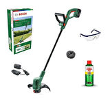Bosch Easygrasscut 18-230 Akülü Kenar Kesme Makinesi (2,0 Ah Tek Akü) + Bakım Spreyi + Koruyucu Gözlük + Yedek Misina Seti