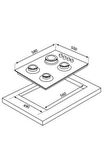 LUXELL VİTROSERAMİK ANKASTRE SET( V6-04 T VİTROSERAMİK OCAK+ DA-835 SİYAH CAM DAVLUMBAZ)