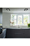 CT-5236 B 18W 6400K SIVA ÜSTÜ KARE LED PANEL SİYAH ÇERÇEVE