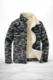 Lion R İçi kürklü kamuflaj desenli denim kumaş kot ceket Koyu Kamufulaj / 13 Yaş