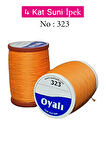 Oyalı 4 Kat Suni İpek İplik İğne Oyası Boncuk İpi Tığ Oyası No:323