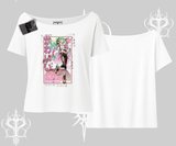 Kayık Yaka Tshirt Anime Kawaii Japon Kız Desenli