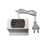 Çoklu usb hızlı şarj adaptörü 4 port usb hızlı şarj +Type C standlı