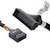 USB 3.0 20 pin erkek to 9 pin usb 2.0 dişi çevirici kablo 