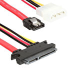 Sata data15pin to 7pin sata 4 pin molex IDE power uzatma kablosu 50cm