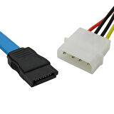 SATA 7 pin SFF 8482 SAS 29 pin çevirici kablo 4 pin molex güç 70cm