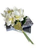 Yapay Çiçek Manolya Letex Eva Magnolia 33cm Beyaz Krem