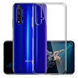Gpack Huawei Honor 20 Kılıf Süper Silikon Yumuşak Arka KorumaNano Glass