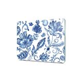 Decovetro Cam Kesme Tahtası Çini Çiçek Desenli 30x40 Cm