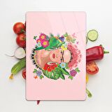Decovetro Cam Kesme Tahtası Pembe Desenli 30x40 Cm