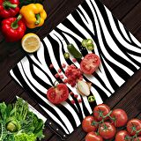 Decovetro Cam Kesme Tahtası Zebra Desenli 30x40 Cm