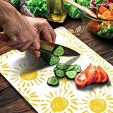 Decovetro Cam Kesme Tahtası Güneş Desenli 20x30 Cm