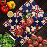 Decovetro Cam Kesme Tahtası Lacivert Çini Desenli 30x40 Cm