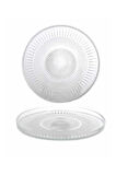 6 Parça Desenli Cam Yaldizli Mini Tatlı/Kek/Pasta Tabağı Seti 16 cm