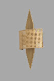 HANDE ESKİTME OVAL RATTAN ABAJURLU APLİK