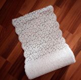 Style Pvc Dantel  Vestiyer- Runner -Sehba -Çekmeçe - Dolap İçi -Raf  Örtüsü/ Eni: 35 cm x 5mt BEYAZ