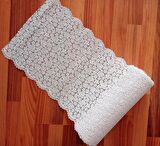 Style Pvc Dantel  Vestiyer- Runner -Sehba -Çekmeçe - Dolap İçi -Raf  Örtüsü/ Eni: 35 cm x 5mt BEYAZ