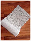 Style Pvc Dantel  Vestiyer- Runner -Sehba -Çekmeçe - Dolap İçi -Raf  Örtüsü/ Eni: 35 cm x 5mt BEYAZ