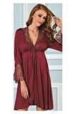 Pierre Cardin 5625 Bordo  Penye 6 Lı Bayan Çeyiz Seti