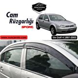 Vw Golf 4 1997-2003 Uyumlu Mugen Cam Rüzgarlığı Seti Piano Black 4'lü İthal