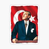 Atatürk Araba Sticker Yapıştırma 20 CM