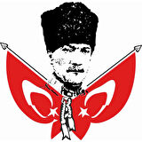 Atatürk ve Türk Bayrağı Sticker 20 CM Yapıştırma
