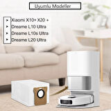 Dreame L10s / L20 Ultra / S10 Pro Uyumlu Robot Süpürge Toz Torbası (2’li Paket)