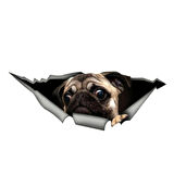 Pug Pet komik araba Sticker kişiselleştirilmiş