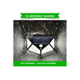 100 led Güneş Enerjili Solar Lamba - Solar sokak lambası - Bahçe Lambası- 3 Mod Hareket ve KAranlık sensörlü