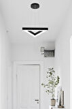 Trıan ( Siyah Kasa, Gün Işığı ) Ledli Modern Led Avize, Salon, Mutfak, Antre, Hol, Masa, Sarkıt