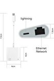 Pmr Lightning Rj45 Ethernet Çevirici 2 In 1  Ethernet ve liğhtning şarj girişi 10/100