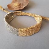Zincir Dokuma Bileklik -Gümüş/Altın Kaplama-1,5cm