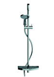 Sürgülü Duş Seti + Ø50X22Mm Elips Borulu Elektrostatik Boyalı + 5 Fonksiyonlu